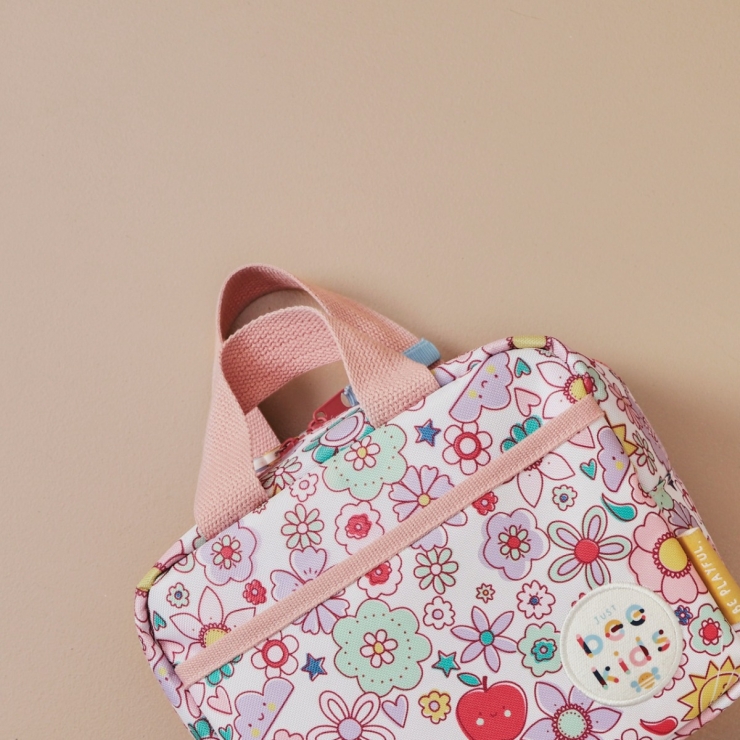 Personalised Just Bee Kids Retro Floral Lunch Bag