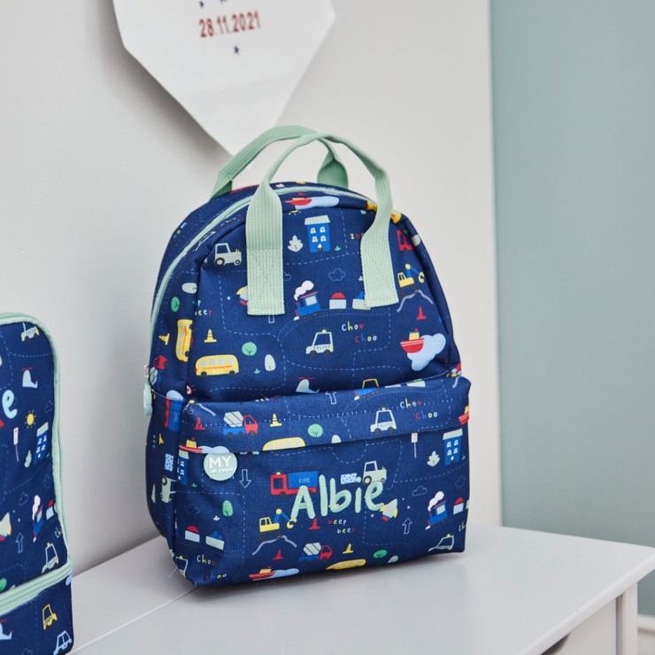 Personalized On The Move Print Grab Handle Mini Backpack