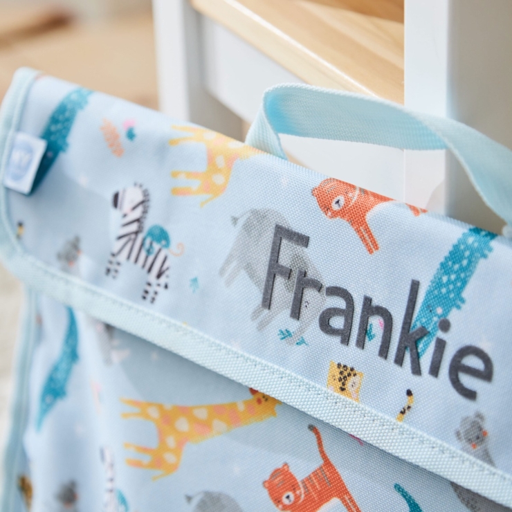 Personalised Safari Print Book Bag