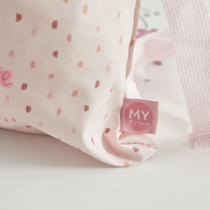 Personalized Pink Spot Drawstring Bag