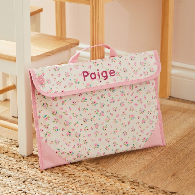 Personalized Ditsy Print Book Bag