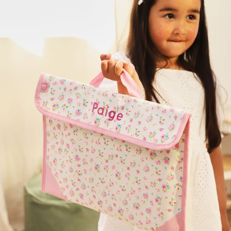 Personalized Ditsy Print Book Bag