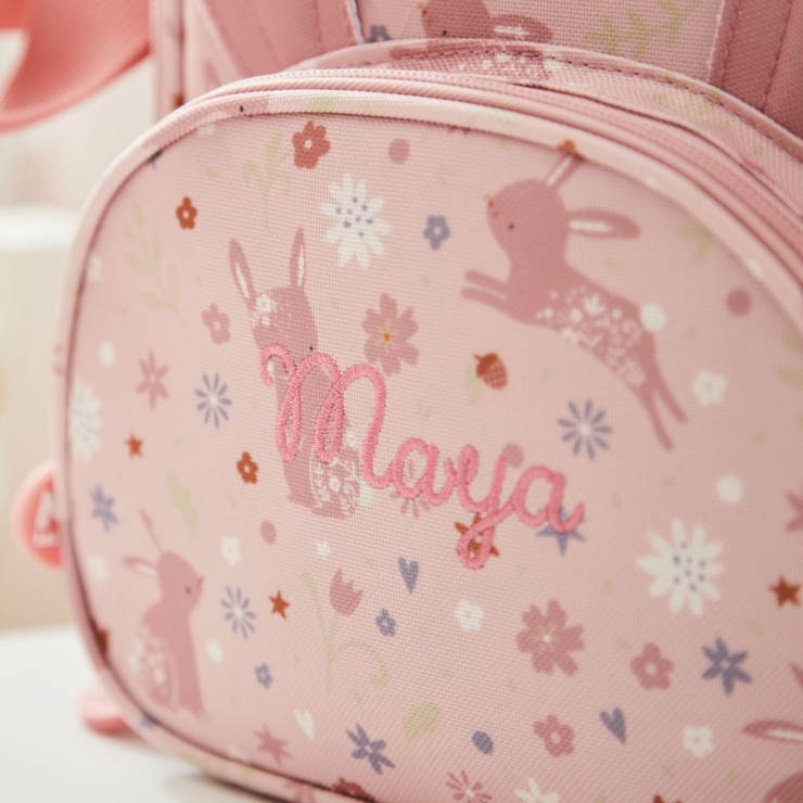 Personalized Pink Bunny Lunch Bag