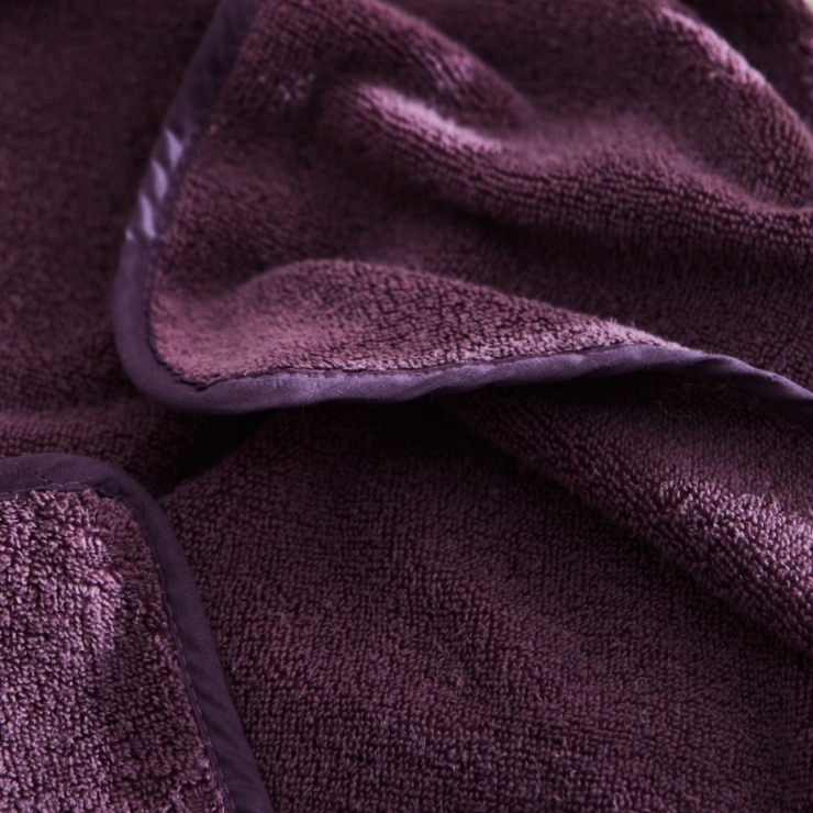 Personalized Plum Hooded Bath Towel