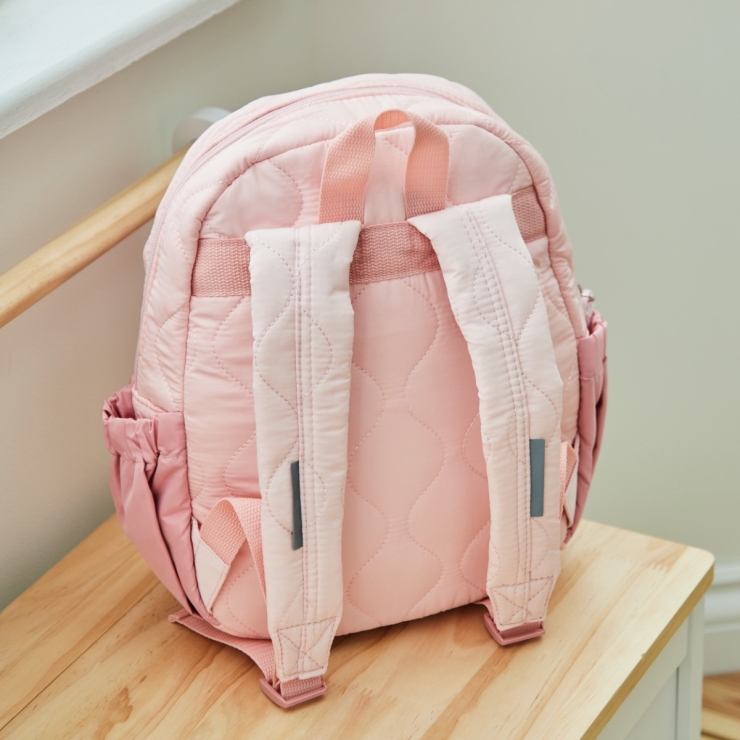 My Kids Personalized Bow Quilted Medium Backpack