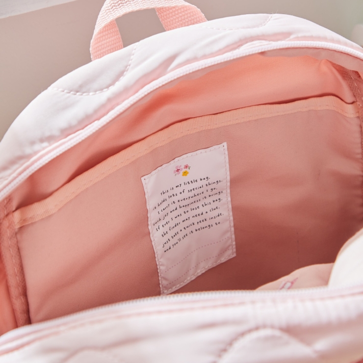 My Kids Personalized Bow Quilted Medium Backpack