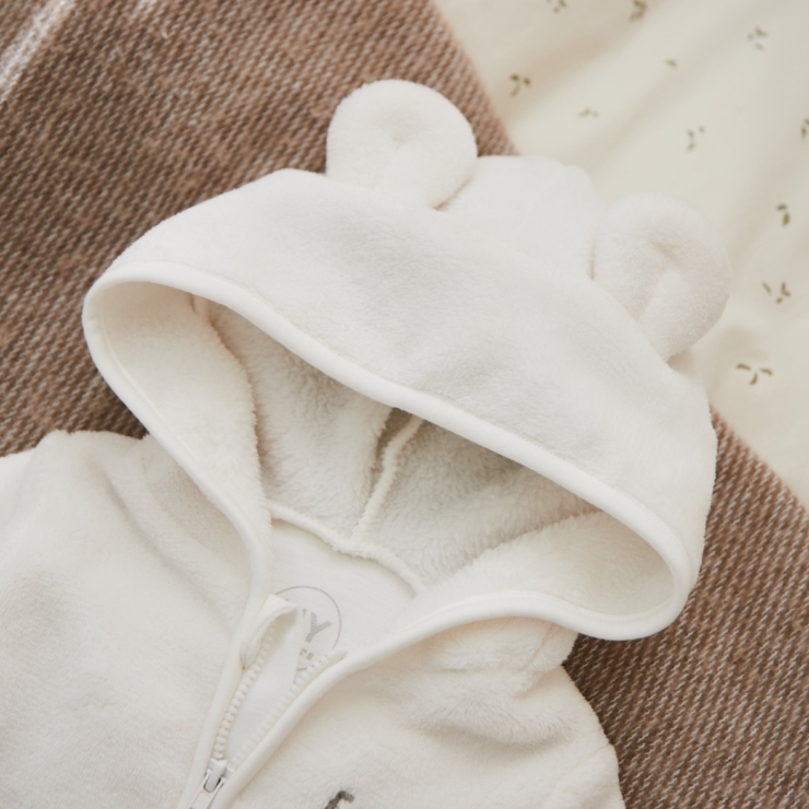 Personalised Rainbow Ivory Fleece Onesie