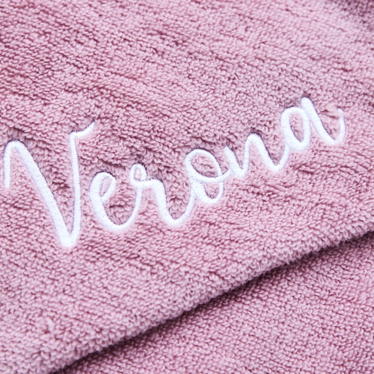 Personalised Dusky Mauve Hooded Towel