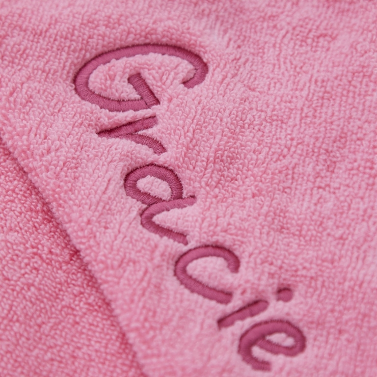 Personalised Peony Pink Hooded Towel