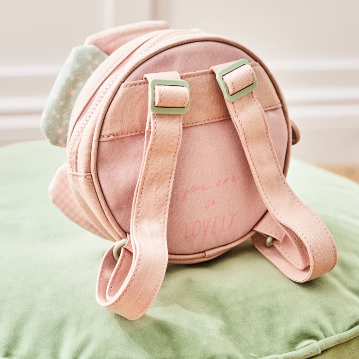 Personalized Pink Flower Tiny Character Backpack