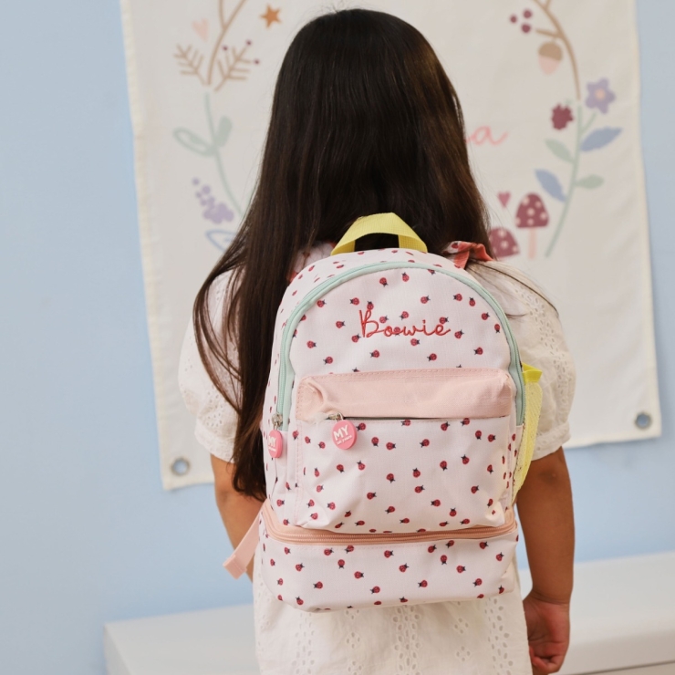 Personalized Ladybird Mini Compartment Backpack