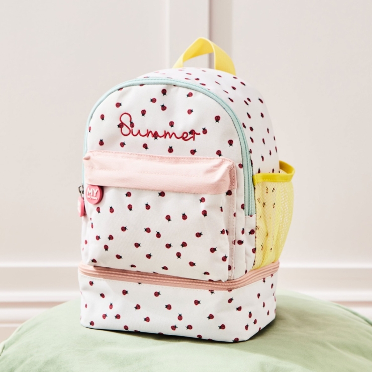 Personalized Ladybird Mini Compartment Backpack