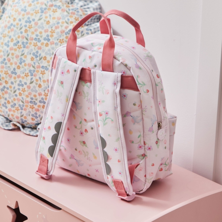 Personalized Grab Handle Medium Fruit Floral Backpack