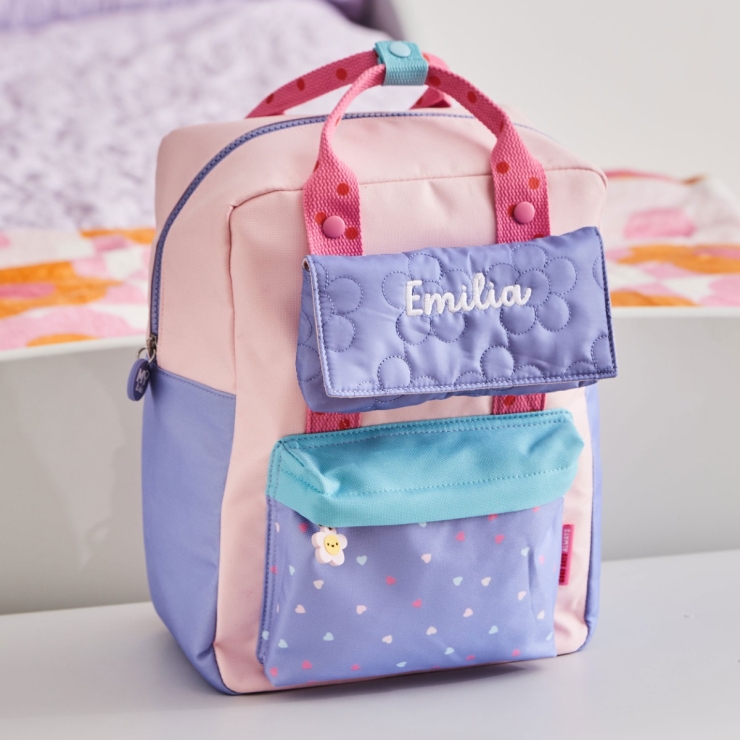 My Kids Personalized Bubble Pop Grab Handle Medium Backpack and Purse