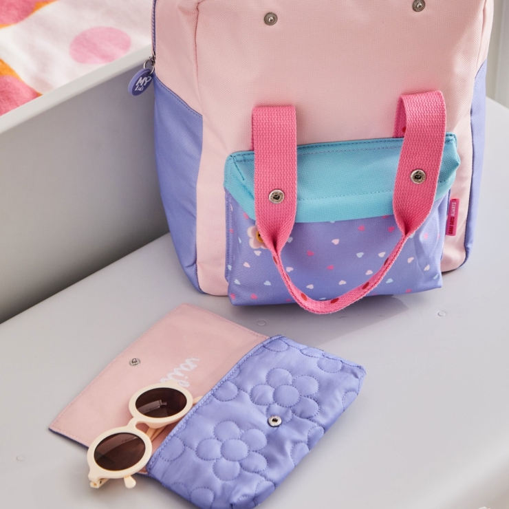 My Kids Personalized Bubble Pop Grab Handle Medium Backpack and Purse
