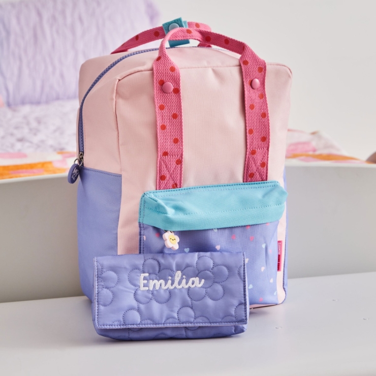 My Kids Personalized Bubble Pop Grab Handle Medium Backpack and Purse