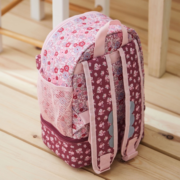 Personalized Ditsy Berry Mini Backpack with Compartment