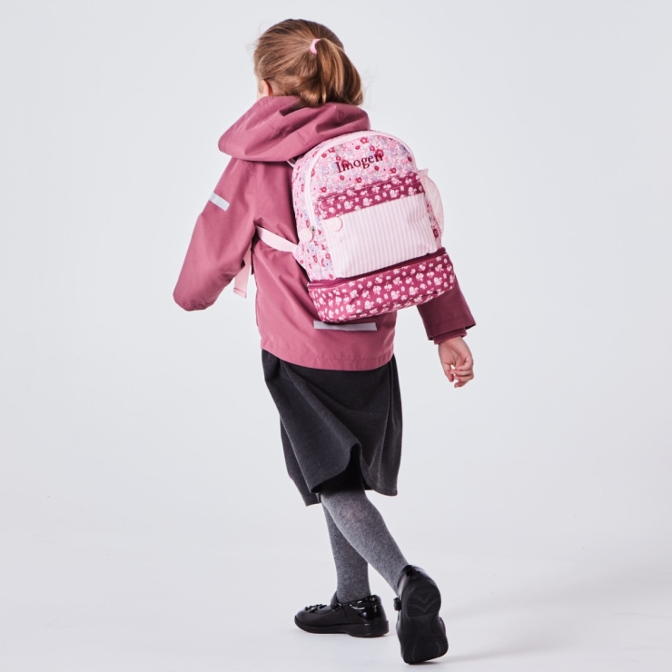 Personalized Ditsy Berry Mini Backpack with Compartment