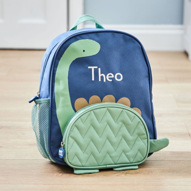 Personalized Green Dinosaur Medium Backpack