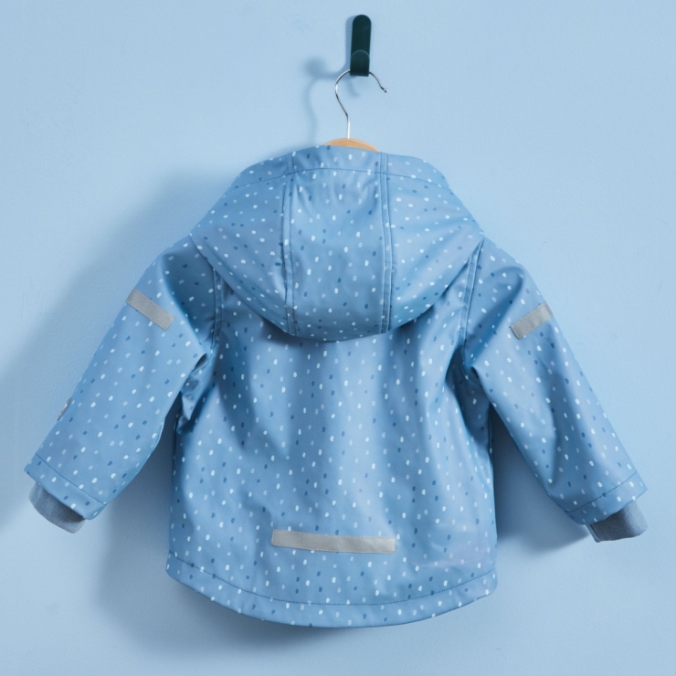 Personalised Blue Spot PU Rain Mac 
