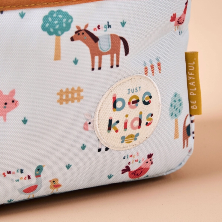 Personalised Just Bee Kids Farm Print Lunch Bag 