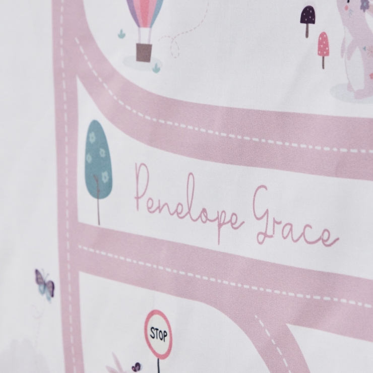 Personalised On The Move Large Pink Grey Wall Hanging