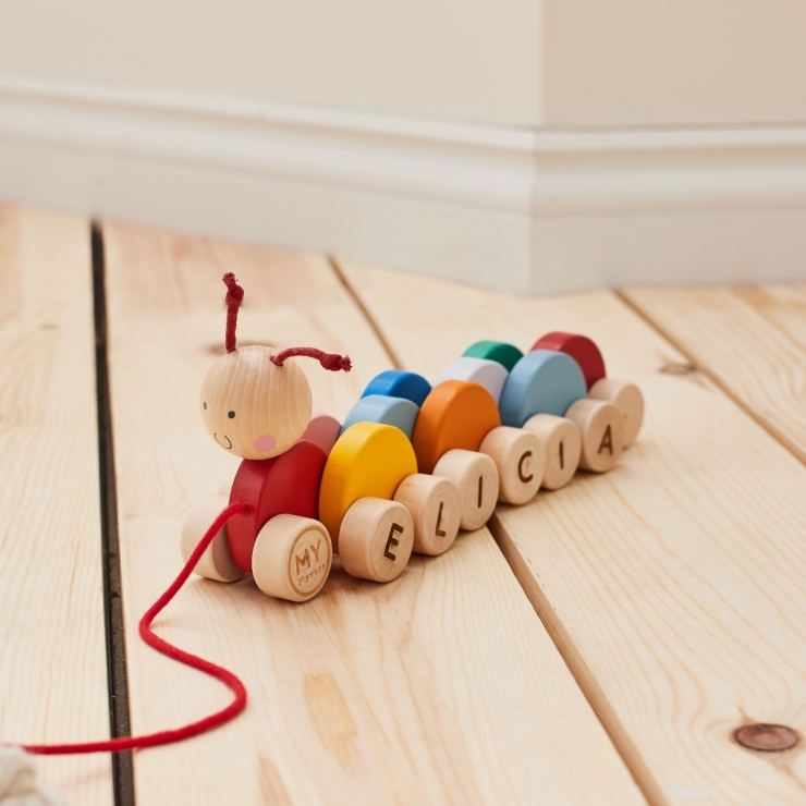 Personalized Pull Along Caterpillar FSC®