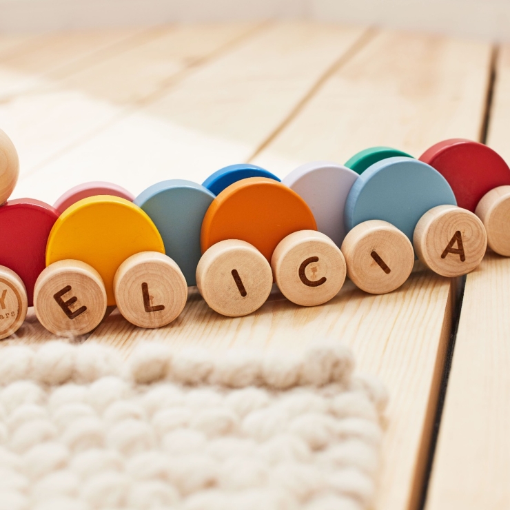 Personalized Pull Along Caterpillar FSC®