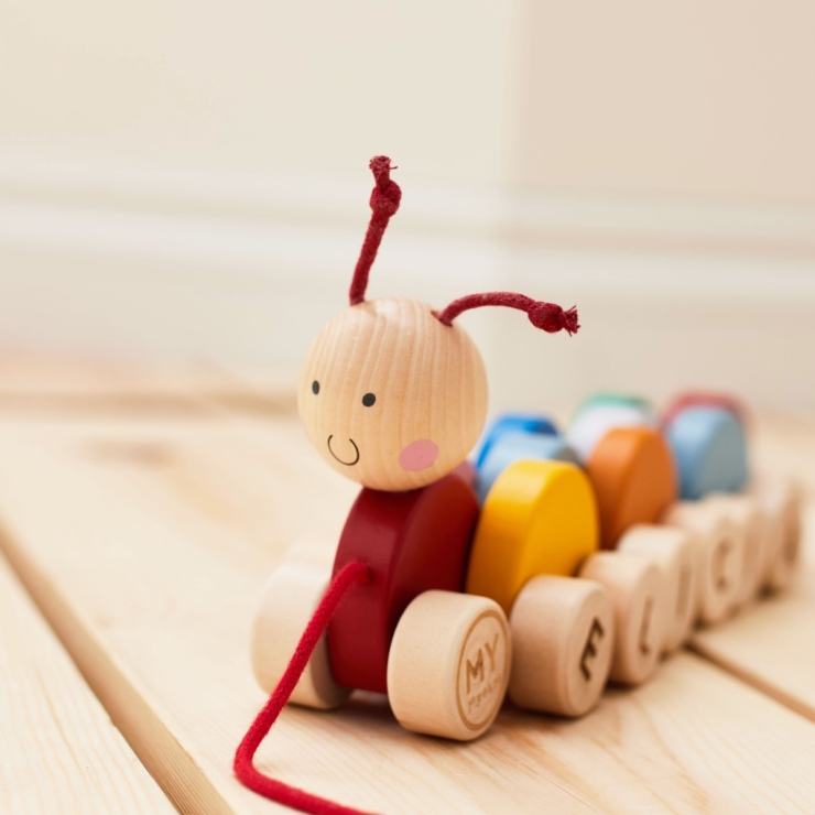 Personalized Pull Along Caterpillar FSC®