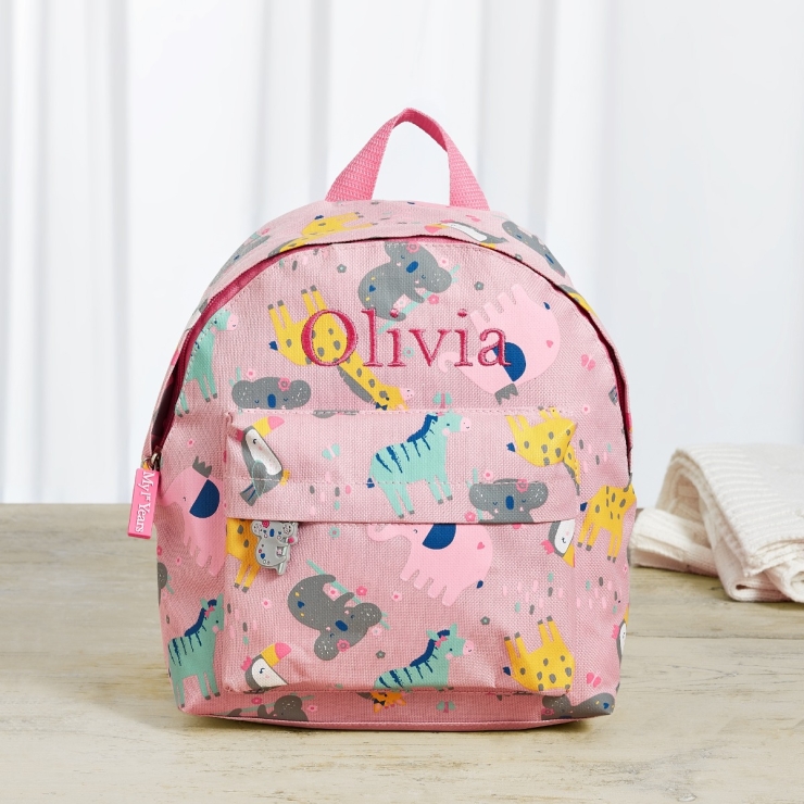 Personalised Koala & Friends Print Mini Backpack