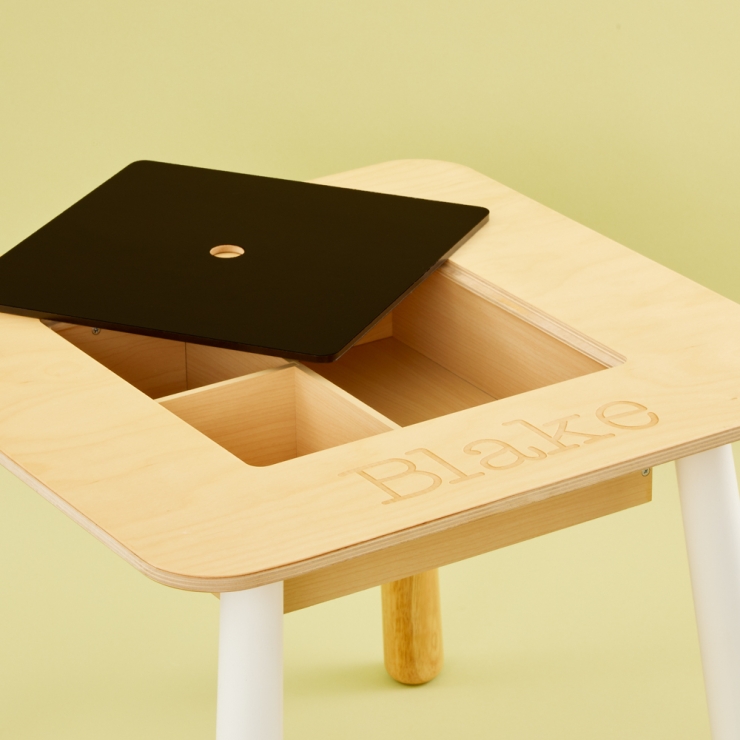 Personalised Children's Chalk Board Table Detail