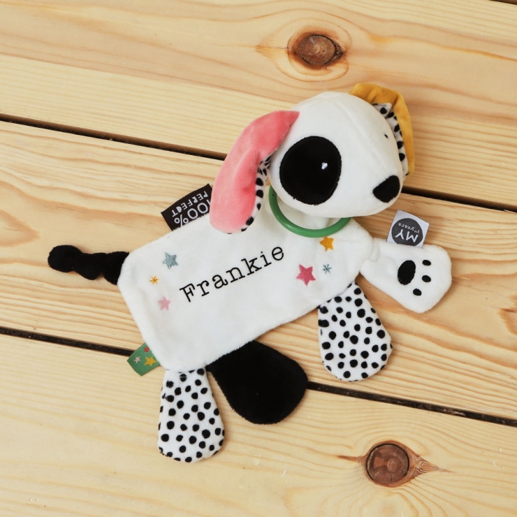Personalized Mini Mono Patterned Dog Activity Toy