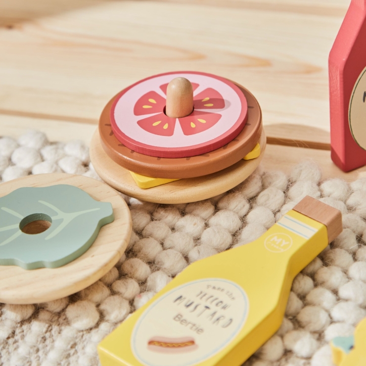 Personalised Wooden Barbecue Food Play Set