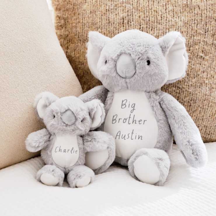 Personalized Koala & Baby Plush Toy Sibling Set