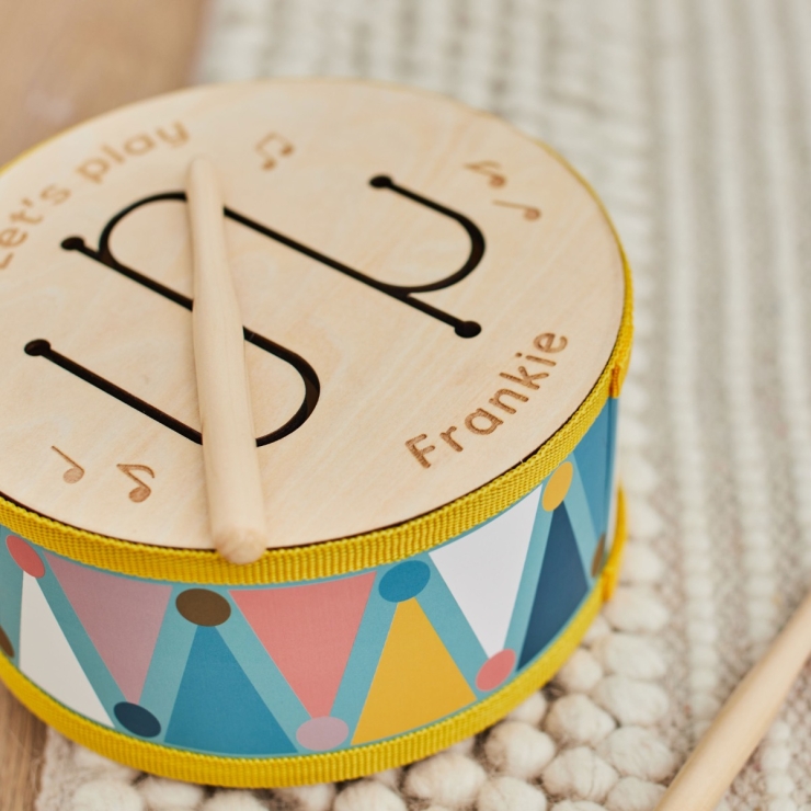 Personalized Wooden Drum Toy FSC®