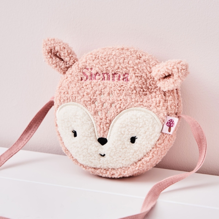 Personalized Pink Fawn Handbag
