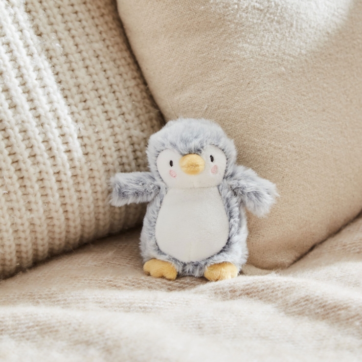 Mini Grey Penguin Soft Toy