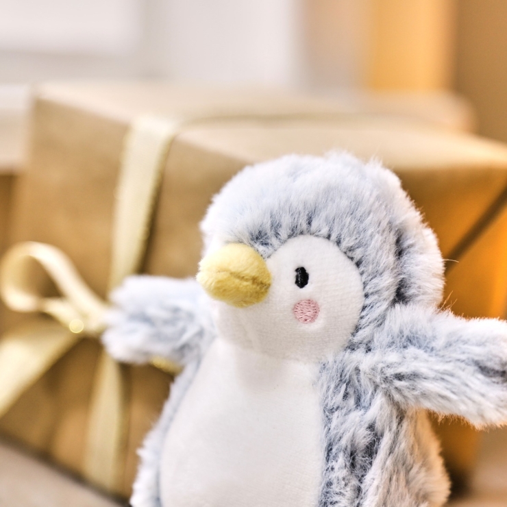 Mini Grey Penguin Soft Toy