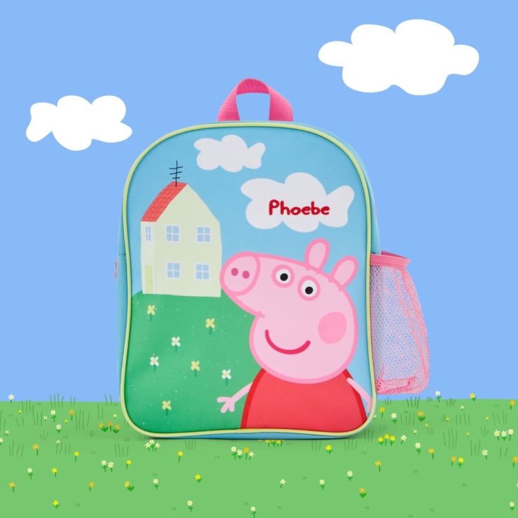 Personalised Peppa Pig House Backpack 