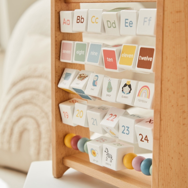 Personalised Wooden Alphabet Abacus Toy FSC®