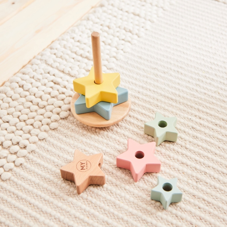 Personalised Wooden Star Stacker Toy FSC®