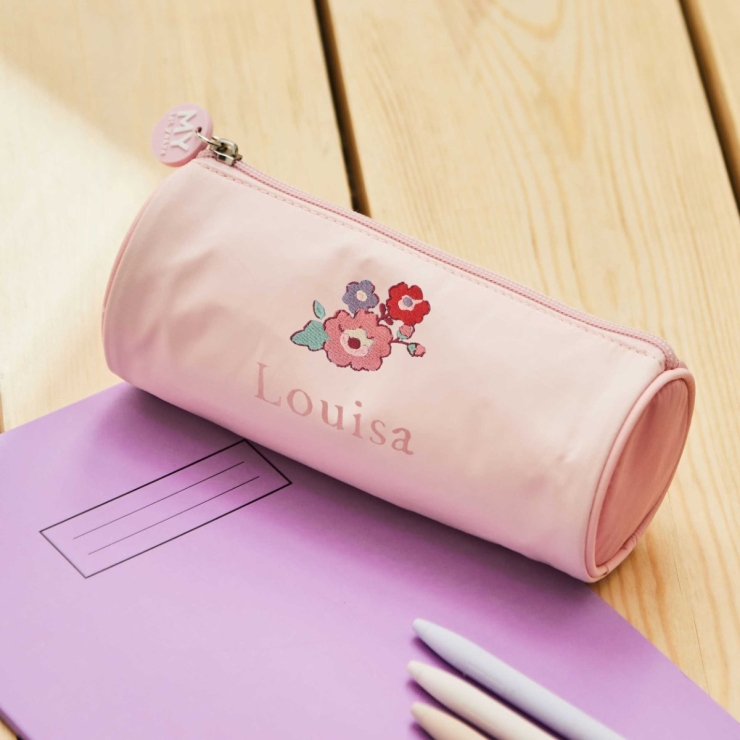 Personalised Floral Pink Pencil Case