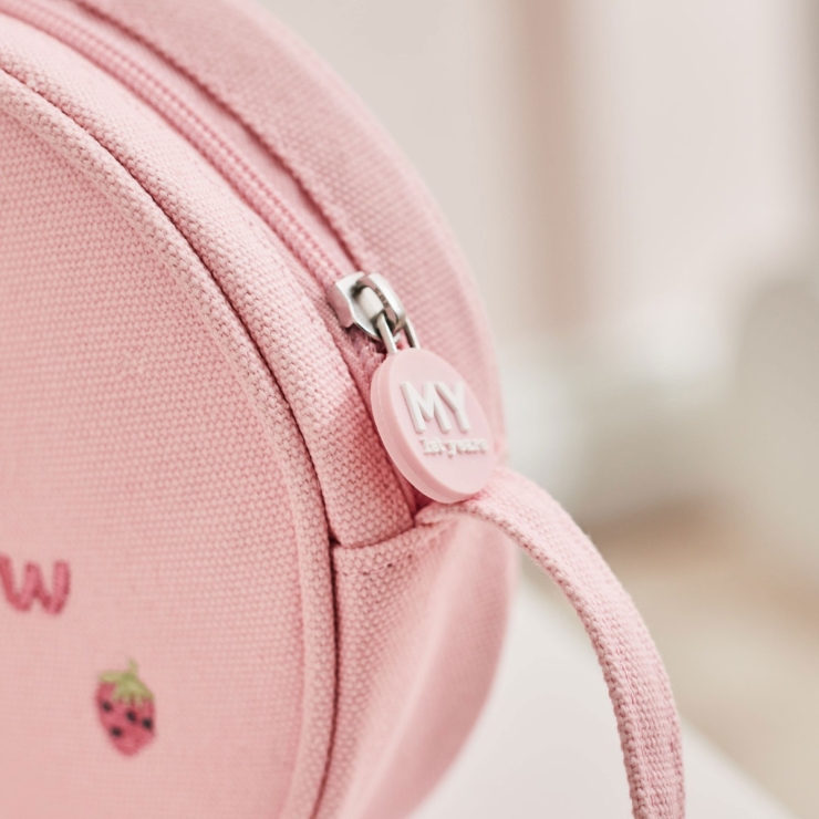 Personalized Strawberry Design Pink Handbag