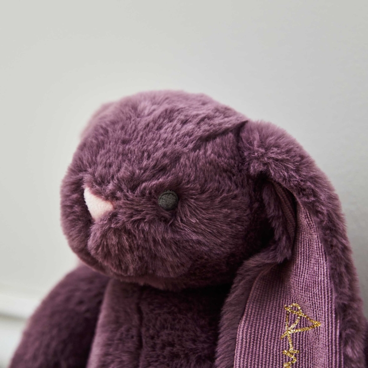 Personalized Plum Bunny Soft Toy