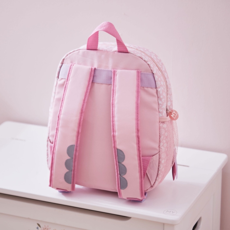 Personalized Pink Unicorn Face Medium Backpack