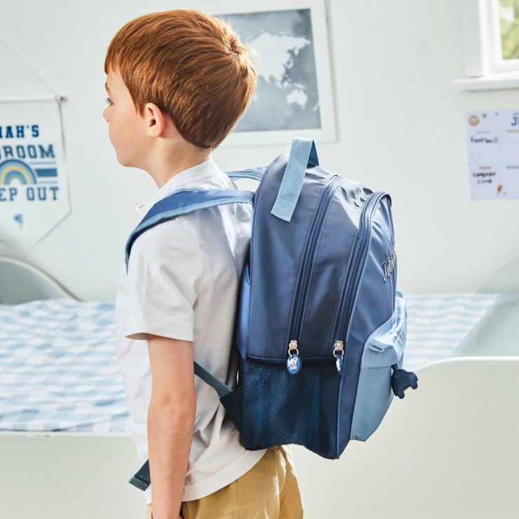 My Kids Personalised Blue Large Backpack