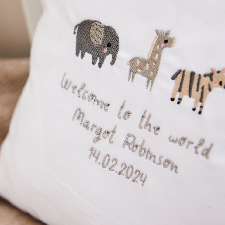 Personalised Born to be Loved Cushion
