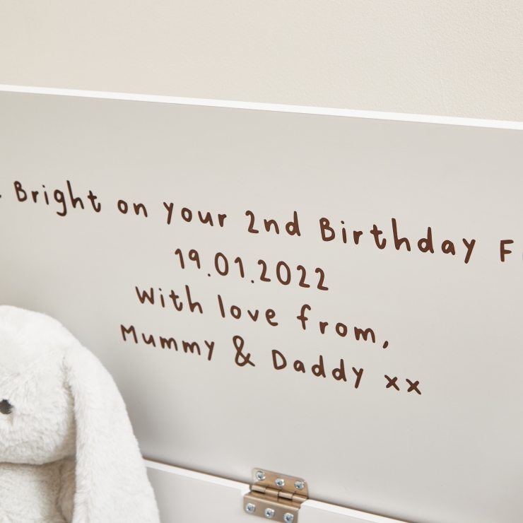 Personalised Large White Star Toy Box FSC®