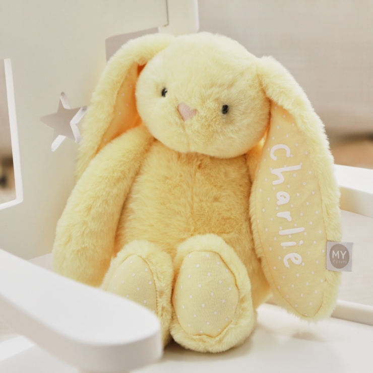 Personalized Yellow Bunny Soft Toy