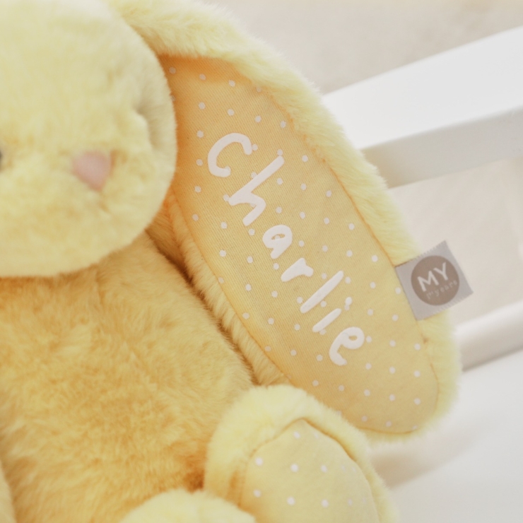 Personalized Yellow Bunny Soft Toy